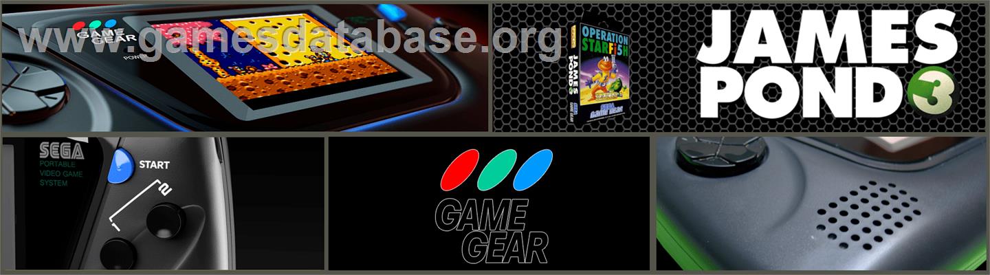 James Pond 3: Operation Starfish - Sega Game Gear - Artwork - Marquee