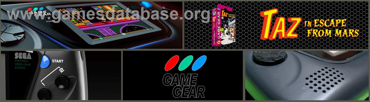 Taz in Escape from Mars - Sega Game Gear - Artwork - Marquee