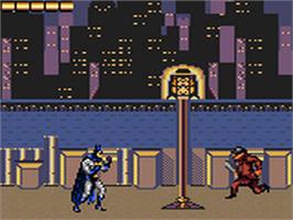 In game image of Adventures of Batman and Robin on the Sega Game Gear.