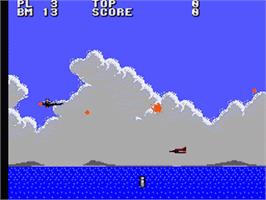 In game image of Aerial Assault on the Sega Game Gear.