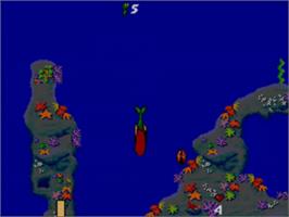 In game image of Ariel the Little Mermaid on the Sega Game Gear.