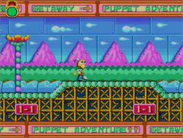 In game image of Dynamite Headdy on the Sega Game Gear.