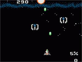 In game image of Halley Wars on the Sega Game Gear.
