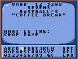 In game image of Jeopardy on the Sega Game Gear.
