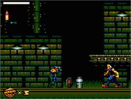 In game image of Judge Dredd on the Sega Game Gear.