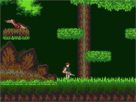 In game image of Lost World: Jurassic Park on the Sega Game Gear.