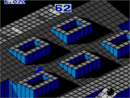 In game image of Marble Madness on the Sega Game Gear.