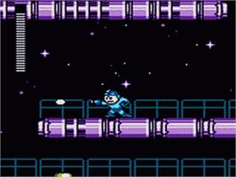 In game image of Mega Man on the Sega Game Gear.