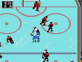 In game image of NHL All-Star Hockey on the Sega Game Gear.