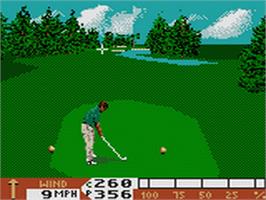 In game image of PGA Tour Golf '96 on the Sega Game Gear.