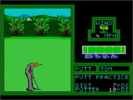 In game image of PGA Tour Golf on the Sega Game Gear.