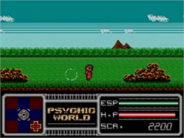 In game image of Psychic World on the Sega Game Gear.