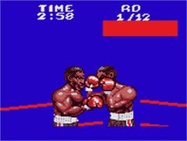 In game image of Riddick Bowe Boxing on the Sega Game Gear.