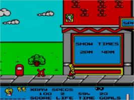 In game image of Simpsons: Bart vs. the Space Mutants on the Sega Game Gear.