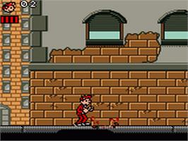 In game image of Spirou on the Sega Game Gear.