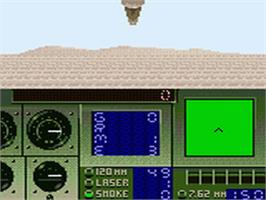 In game image of Super Battletank: War in the Gulf on the Sega Game Gear.