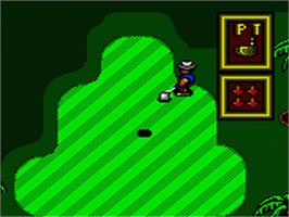 In game image of Super Golf on the Sega Game Gear.