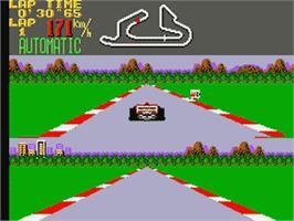 In game image of Super Monaco GP on the Sega Game Gear.