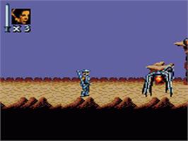In game image of Super Star Wars: Return of the Jedi on the Sega Game Gear.