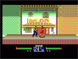 In game image of Virtua Fighter Animation on the Sega Game Gear.