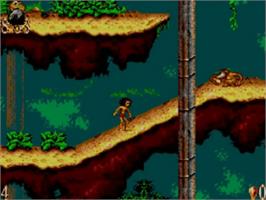 In game image of Walt Disney's The Jungle Book on the Sega Game Gear.