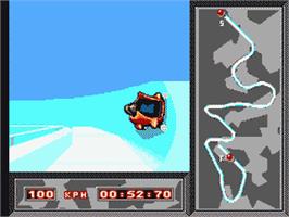 In game image of Winter Olympics: Lillehammer '94 on the Sega Game Gear.