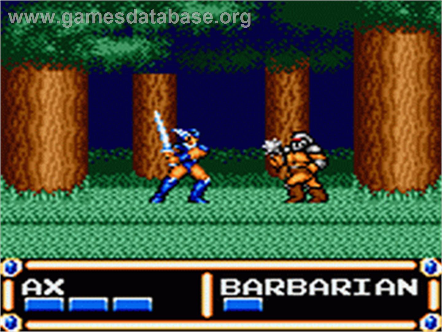 Ax Battler: A Legend of Golden Axe - Sega Game Gear - Artwork - In Game