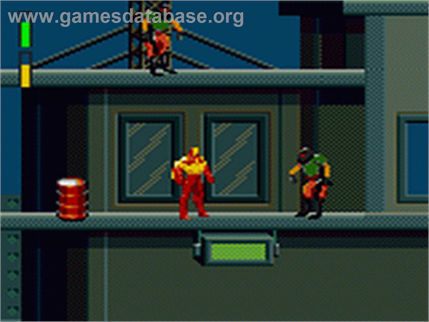 Iron Man / X-O Manowar in Heavy Metal - Sega Game Gear - Artwork - In Game