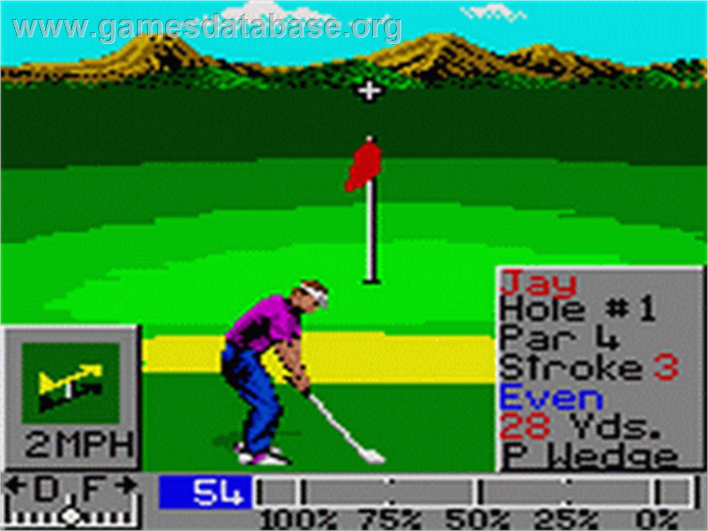 PGA Tour Golf 2 - Sega Game Gear - Artwork - In Game