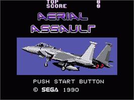 Title screen of Aerial Assault on the Sega Game Gear.