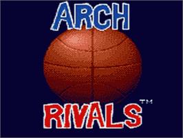 Title screen of Arch Rivals on the Sega Game Gear.