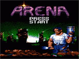Title screen of Arena: Maze of Death on the Sega Game Gear.