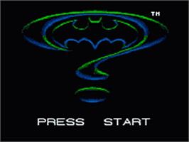 Title screen of Batman Forever on the Sega Game Gear.