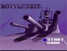 Title screen of Battleship on the Sega Game Gear.