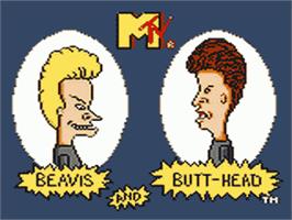 Title screen of Beavis and Butt-head on the Sega Game Gear.