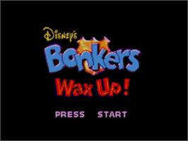 Title screen of Bonkers: Wax Up on the Sega Game Gear.