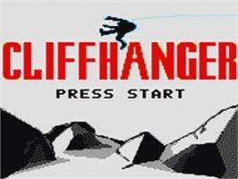 Title screen of Cliffhanger on the Sega Game Gear.