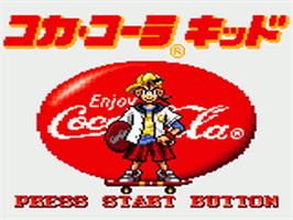 Title screen of Coca Cola Kid on the Sega Game Gear.