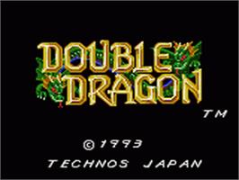 Title screen of Double Dragon on the Sega Game Gear.