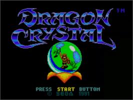 Title screen of Dragon Crystal on the Sega Game Gear.