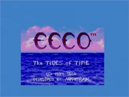 Title screen of Ecco 2: The Tides of Time on the Sega Game Gear.
