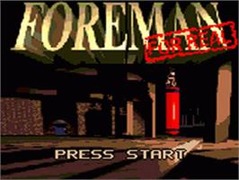 Title screen of Foreman for Real on the Sega Game Gear.