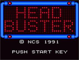 Title screen of Head Buster on the Sega Game Gear.