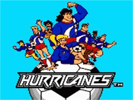 Title screen of Hurricanes on the Sega Game Gear.