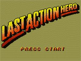 Title screen of Last Action Hero on the Sega Game Gear.