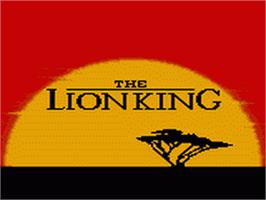 Title screen of Lion King on the Sega Game Gear.