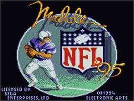 Title screen of Madden NFL '95 on the Sega Game Gear.