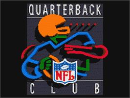 Title screen of NFL Quarterback Club on the Sega Game Gear.