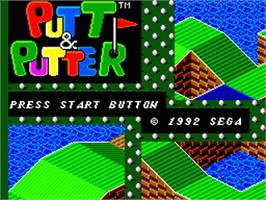 Title screen of Putt & Putter on the Sega Game Gear.