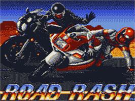 Title screen of Road Rash on the Sega Game Gear.